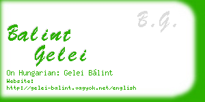 balint gelei business card